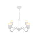 Effie 27-in Antique White/Opal Glass Socket Chandelier - CH558427AWOP