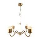 Effie 27-in Brushed Gold/Opal Glass Socket Chandelier - CH558427BGOP
