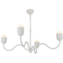 Effie 39-in Antique White/Opal Glass Socket Chandelier - CH558439AWOP