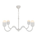 Effie 39-in Antique White/Opal Glass Socket Chandelier - CH558439AWOP