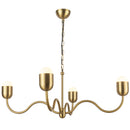 Effie 39-in Brushed Gold/Opal Glass Socket Chandelier - CH558439BGOP