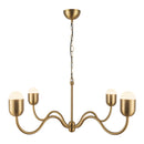 Effie 39-in Brushed Gold/Opal Glass Socket Chandelier - CH558439BGOP