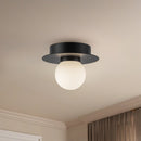 Elixir 6-in Black LED Flush Mount - FM15506-BK-UNV