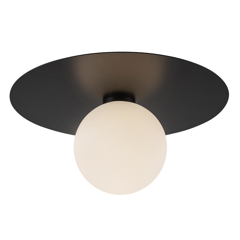 Elixir 14-in Black LED Flush Mount - FM15514-BK-UNV