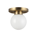 Fiore 6-in Brushed Gold/Glossy Opal Glass 1 Light Semi-Flush - SF407306BGGO