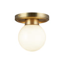 Fiore 6-in Brushed Gold/Glossy Opal Glass 1 Light Semi-Flush - SF407306BGGO