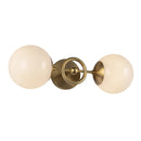 Fiore 18-in Brushed Gold/Glossy Opal Glass 2 Lights Wall Vanity - WV407618BGGO