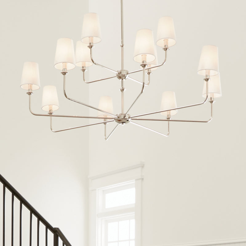 Pallas - 12 light two tier chandelier - 52518PN