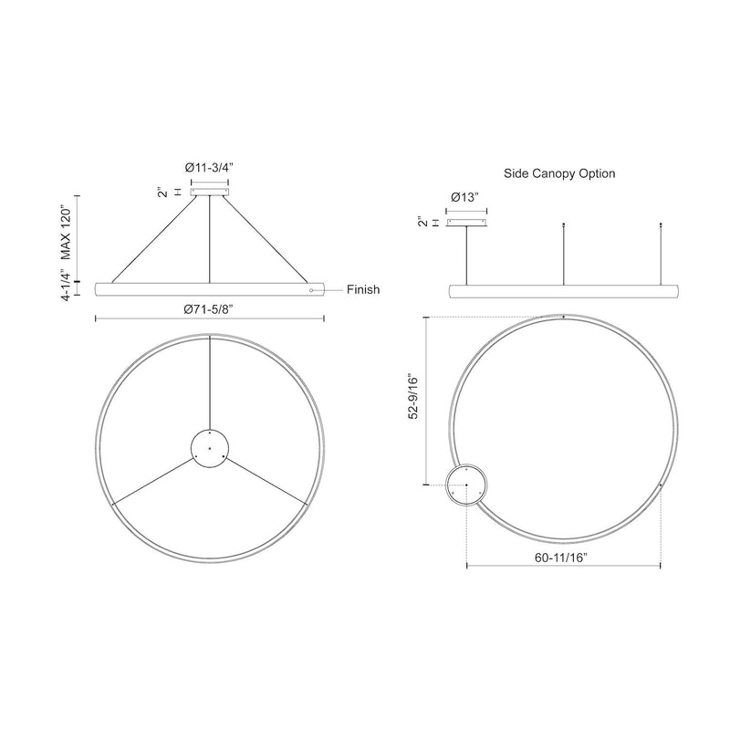 Halo - pendant - PD22772-WH