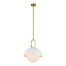 Harper 16-in White/Opal Glass Socket Pendant - PD507216WHOP