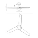 Rubio 54" Hugger Ceiling Fan - HF522054