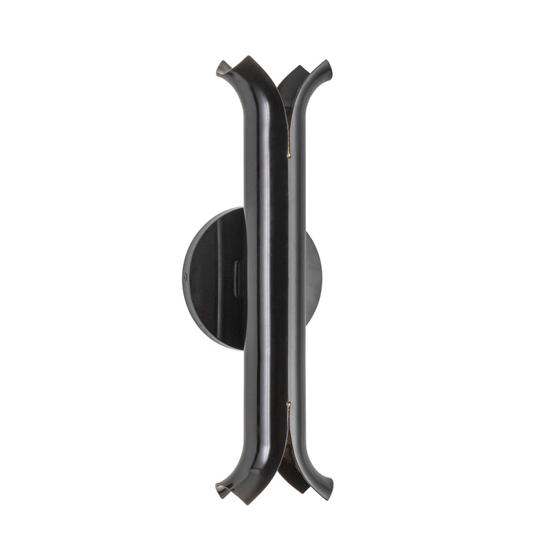Husk 14-in Glossy Black LED Wall Sconce - WS89714-GBK