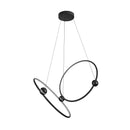 Isho 2 Head Black LED Chandelier - CH17702-BK-UNV