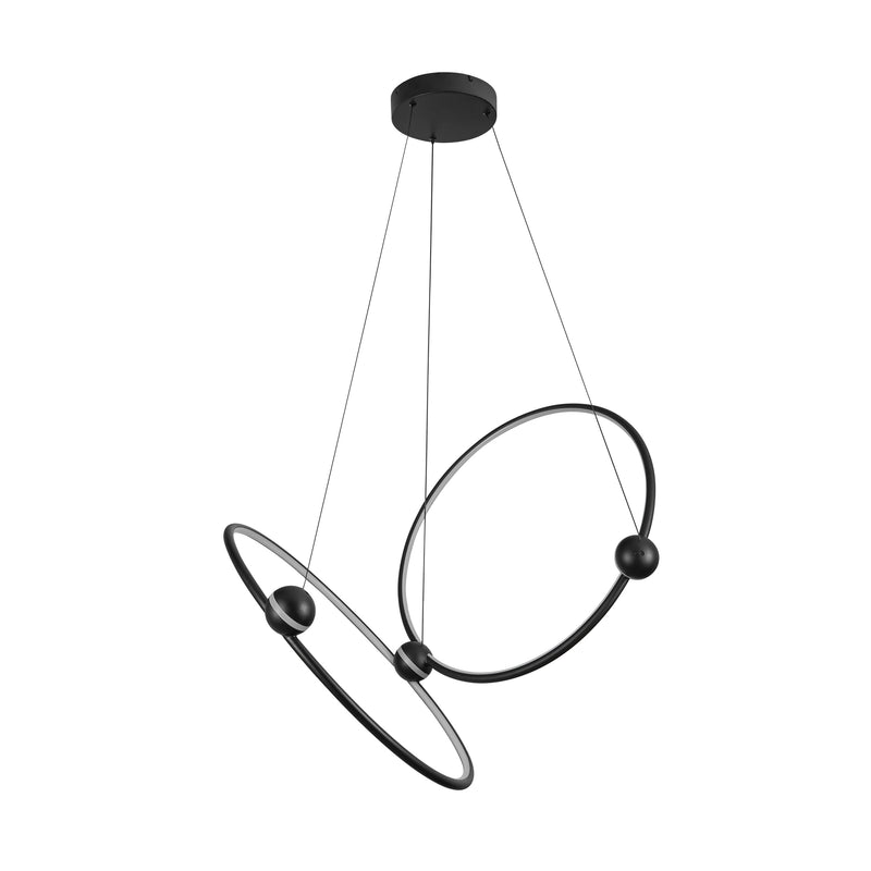 Isho 2 Head Black LED Chandelier - CH17702-BK-UNV