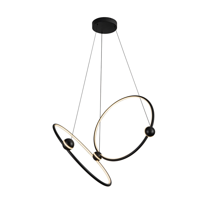 Isho 2 Head Black LED Chandelier - CH17702-BK-UNV
