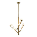 Juniper 3 Head Brushed Gold/Opal Glass LED Chandelier - CH55524-BG/OP-UNV