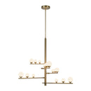 Juniper 5 Head Brushed Gold/Opal Glass LED Chandelier - CH55530-BG/OP-UNV