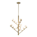 Juniper 5 Head Brushed Gold/Opal Glass LED Chandelier - CH55530-BG/OP-UNV