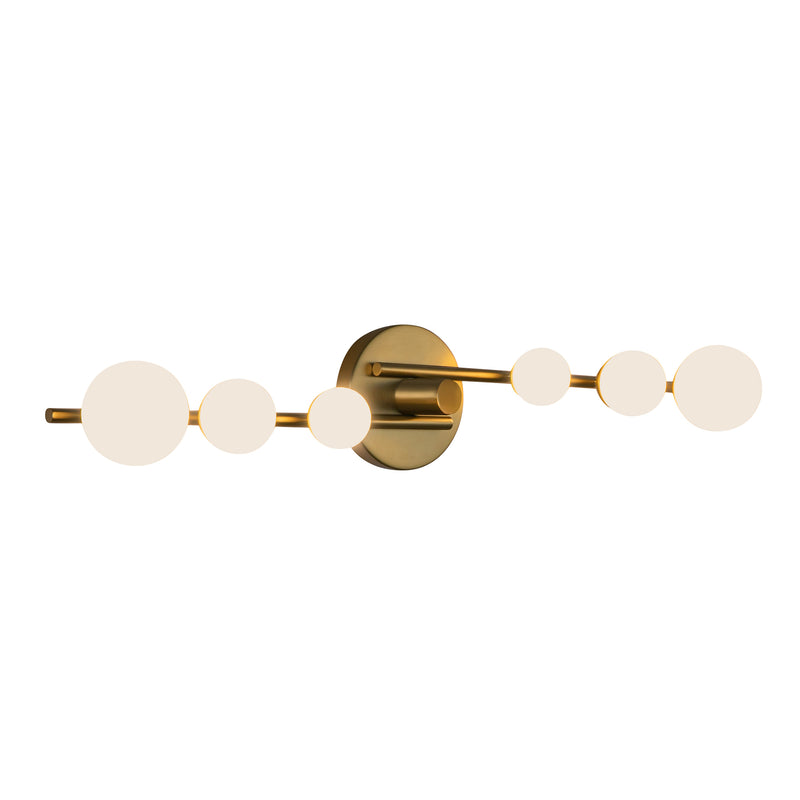 Juniper 29-in Brushed Gold/Opal Glass LED Vanity - VL55529-BG/OP