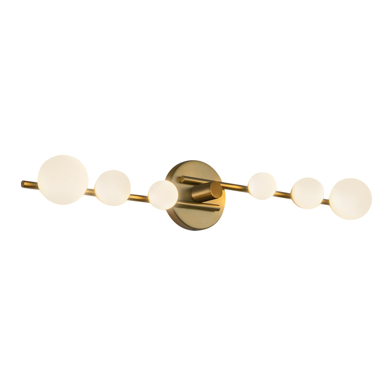Juniper 29-in Brushed Gold/Opal Glass LED Vanity - VL55529-BG/OP