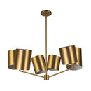 Keiko 30-in Brushed Gold 6 Lights Chandelier - CH58830-BG