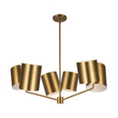 Keiko 30-in Brushed Gold 6 Lights Chandelier - CH58830-BG