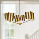 Keiko 30-in Brushed Gold 6 Lights Chandelier - CH58830-BG