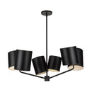 Keiko 30-in Black 6 Lights Chandelier - CH58830-BK