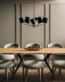 Keiko 30-in Black 6 Lights Chandelier - CH58830-BK