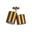 Keiko 14-in Brushed Gold 2 Lights Semi-Flush - SF58814-BG