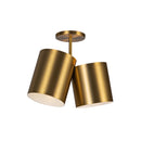 Keiko 14-in Brushed Gold 2 Lights Semi-Flush - SF58814-BG