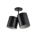 Keiko 14-in Black 2 Lights Semi-Flush - SF58814-BK