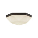 Krysta 12-in Matte Black/Opal Glass 2 Lights Flush Mount - FM424512MBOP