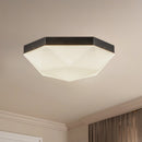 Krysta 12-in Matte Black/Opal Glass 2 Lights Flush Mount - FM424512MBOP