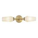 Krysta 20-in Brushed Gold/Opal Glass 2 Lights Wall Vanity - WV424720BGOP
