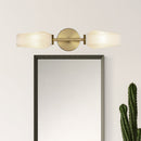 Krysta 20-in Brushed Gold/Opal Glass 2 Lights Wall Vanity - WV424720BGOP