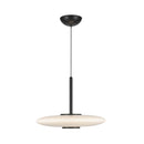 Kyoto 17-in Black/Glossy Opal Glass LED Pendant - PD37018-BK/GO-3WCCT-UNV