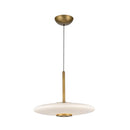 Kyoto 17-in Vintage Brass/Glossy Opal Glass LED Pendant - PD37018-VB/GO-3WCCT-UNV