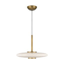 Kyoto 17-in Vintage Brass/Glossy Opal Glass LED Pendant - PD37018-VB/GO-3WCCT-UNV