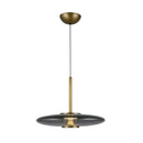 Kyoto 17-in Vintage Brass/Smoked Glass LED Pendant - PD37018-VB/SM-3WCCT-UNV