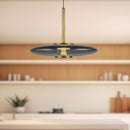 Kyoto 17-in Vintage Brass/Smoked Glass LED Pendant - PD37018-VB/SM-3WCCT-UNV