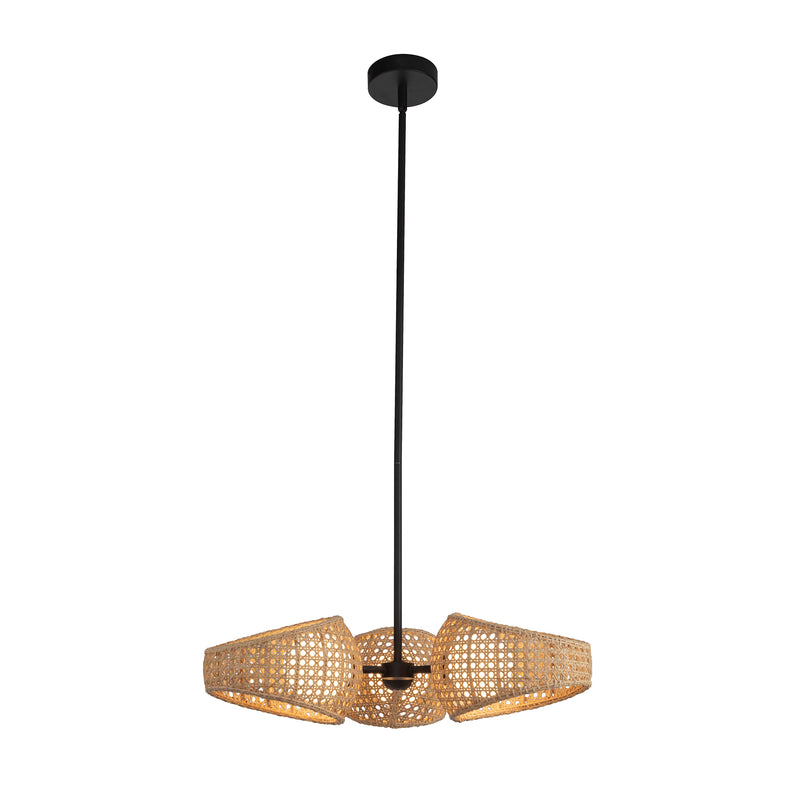 Lanai 3 Head Black/Opal Glass LED Chandelier - CH20625-BK/OP-UNV
