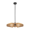 Lanai 3 Head Black/Opal Glass LED Chandelier - CH20625-BK/OP-UNV