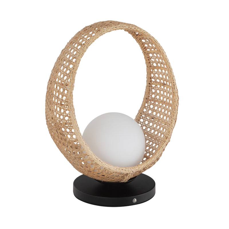 Lanai 16-in Black/Opal Glass LED Table Lamp - TL20616-BK/OP