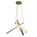Lex 27-in Vintage Brass LED Chandelier - CH68127-VB-UNV