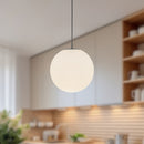 Marco 12-in Black/Opal Glass LED Pendant - PD43212-BK/OP-5CCT-UNV