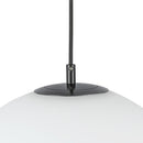 Marco 16-in,196-in Black/Opal Glass LED Pendant - PD43616-BK/OP-5CCT-UNV