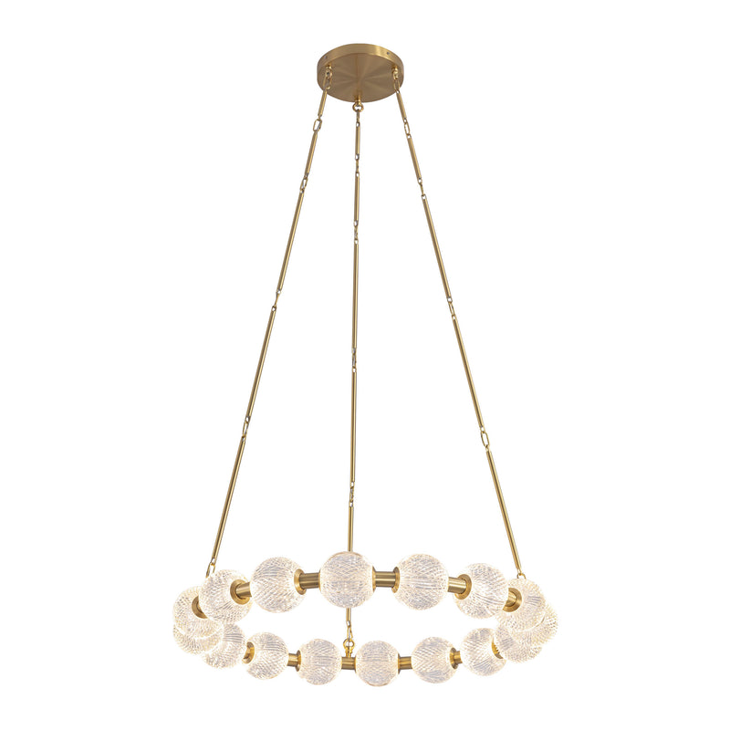 Marni 32-in Natural Brass LED Chandelier - CH321032NB-UNV-010