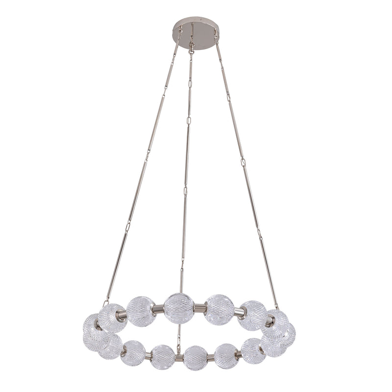 Marni 32-in Polished Nickel LED Chandelier - CH321032PN-UNV-010
