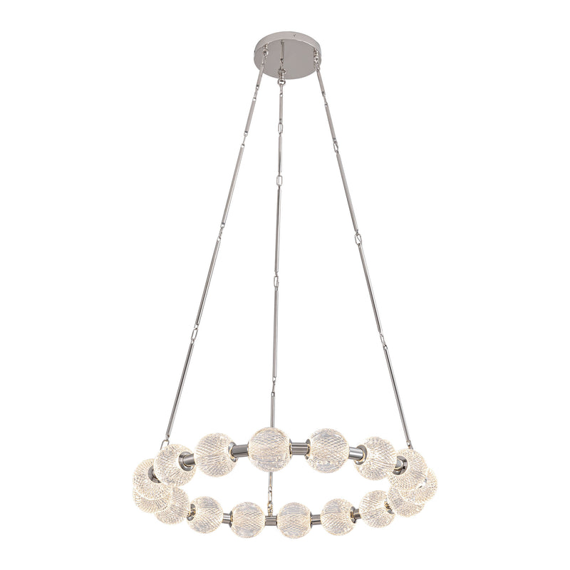 Marni 32-in Polished Nickel LED Chandelier - CH321032PN-UNV-010